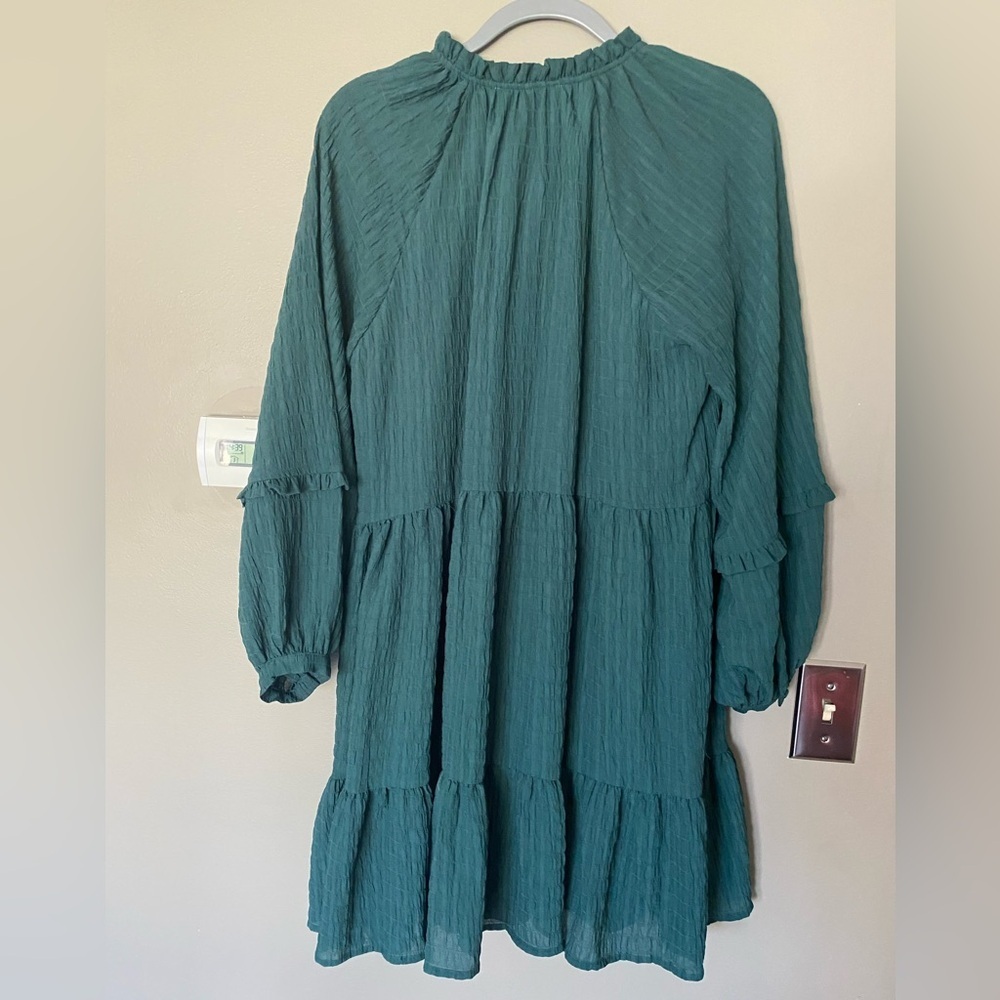 ANTHROPOLOGIE x MARE MARE Boho Anne Tiered Peasant Tunic Green Dress Size Small - Picture 3 of 7